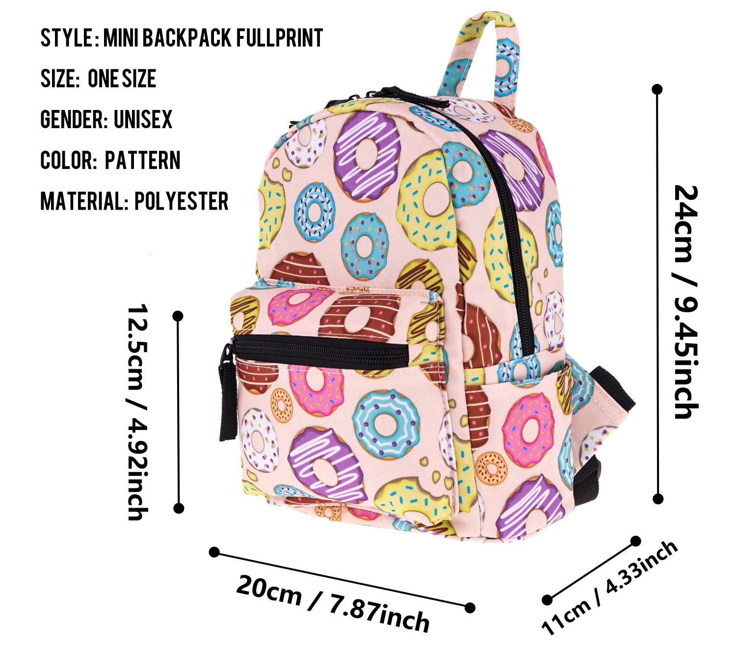 Kid Printing Backpack Mini Cute School Bag Multi Pocket Functionality