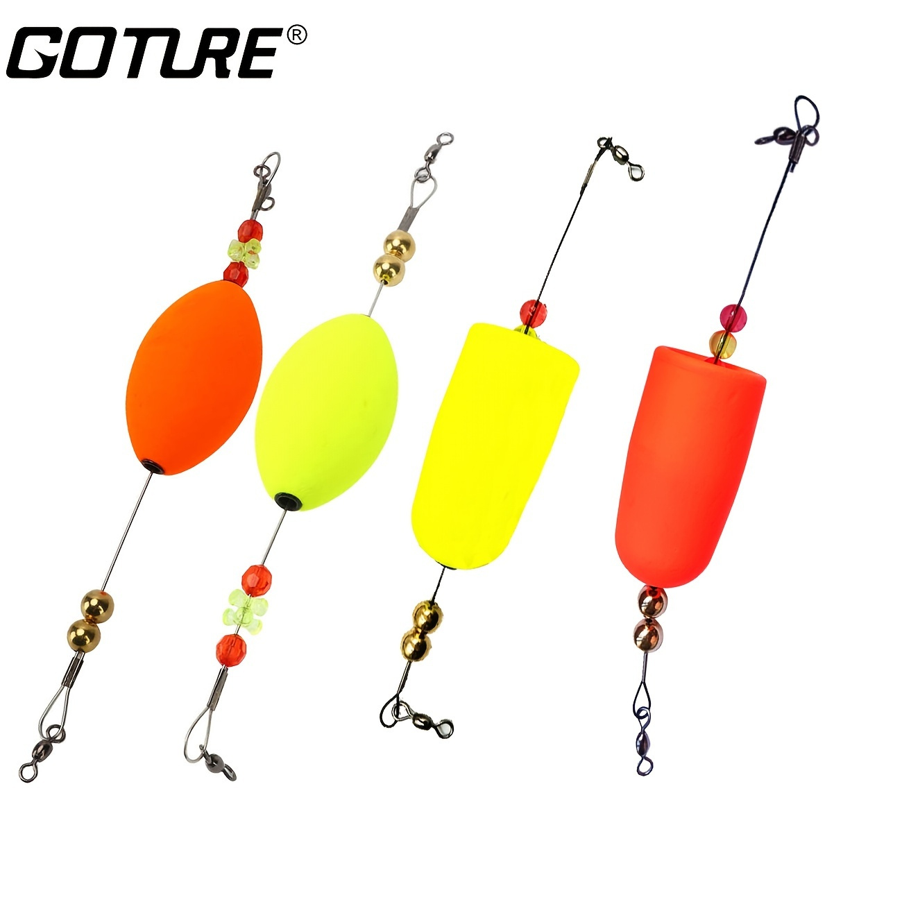 10pcs Fishing Foam Weighted Float Oval Shape Buoy Bobber Strike Indicators  EVA Foam for Bottom Rig Bass Trout Crappie Panfish