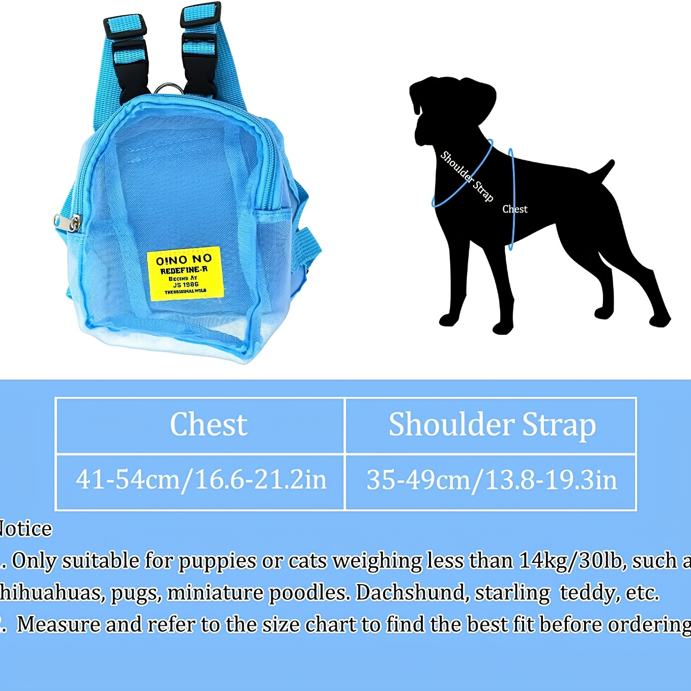 Outdoor Pet Backpack For Dogs And Cats Secure Harness With Leash Ring