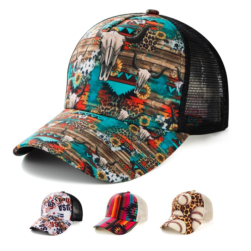 Fashion Floral Print Baseball Cap Men Character Leisure Dolman Hat Casual  Cap , Ideal Choice For Gifts
