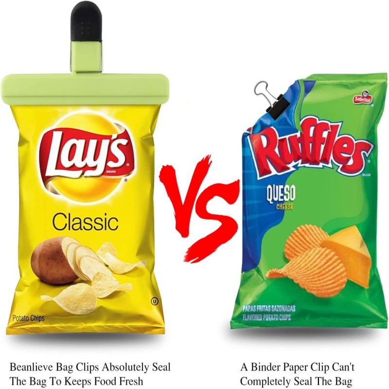 Wrapables Potato Chip Clip, Fresh Foods Snack Bag Closure Clip