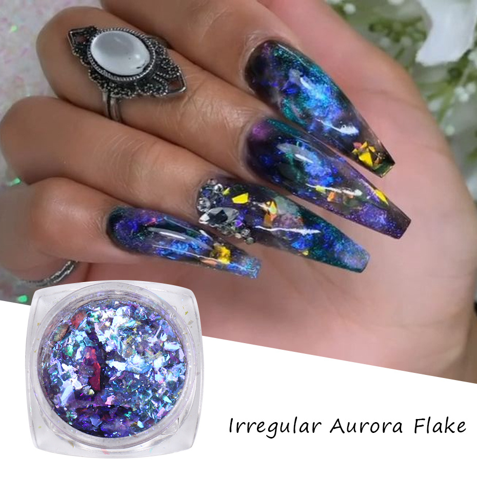 Aurora Nail Glitter Flakes – BORN PRETTY