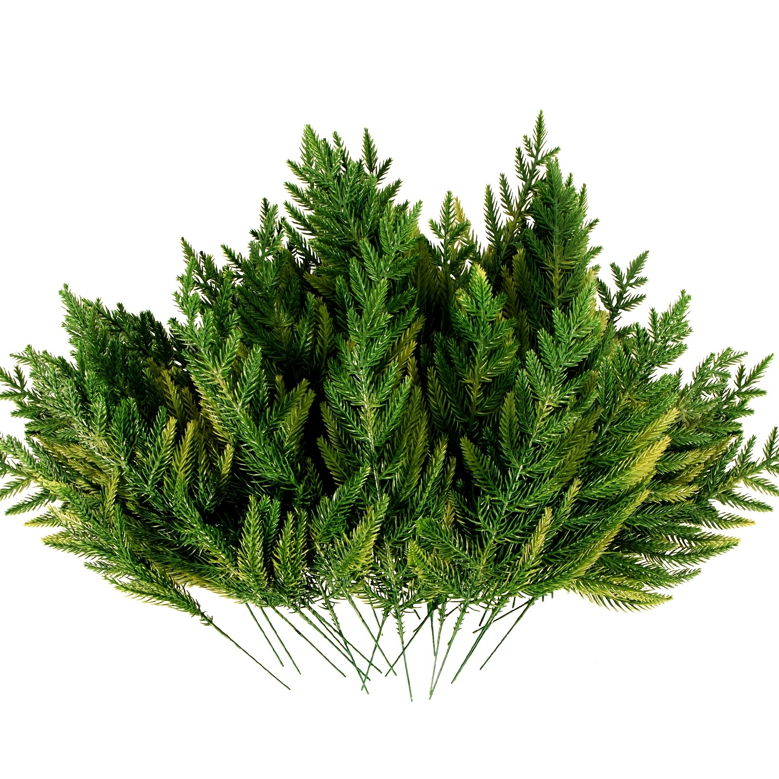 

10pcs, Christmas Artificial Pine Tree Branch (9.8"x3.5"), Diy Wreath, Scene Decor, Holiday Accessory, Birthday Party Supplies