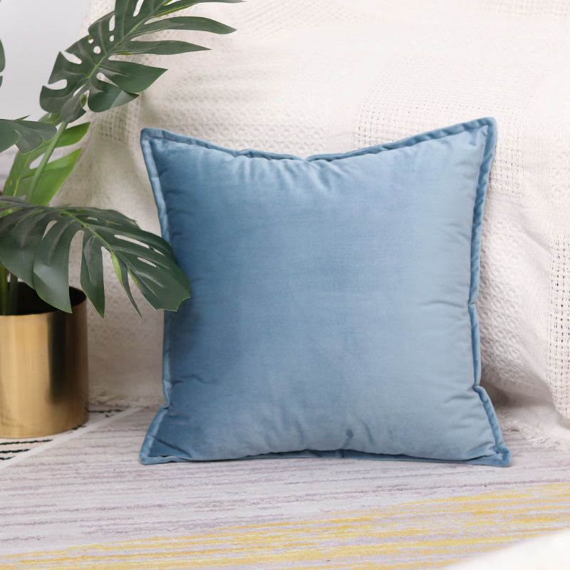 Luxury Velvet Cushion Cover Solid Color Throw Pillow Case - Temu