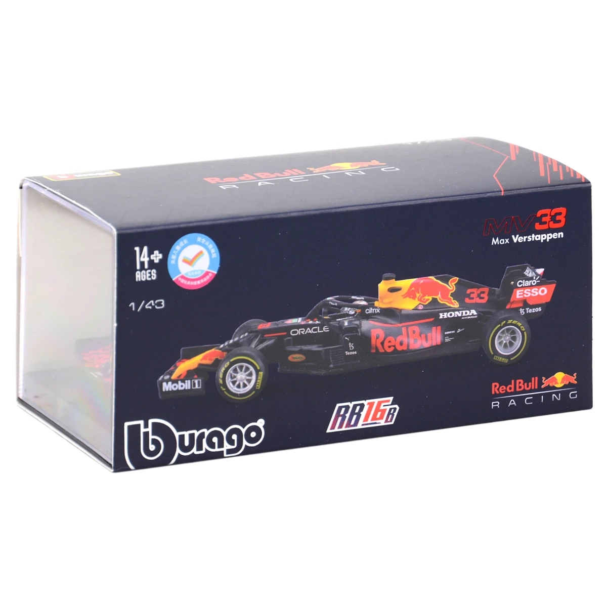  XTD Bburago 1:43 New 2022 F1 Red Bull Racing RB18 1# Verstappen  11# Perez Special Paint Formula One Alloy Super Toy Car Model (RB18 #1  Acrylic Box) (RB15) : Toys & Games