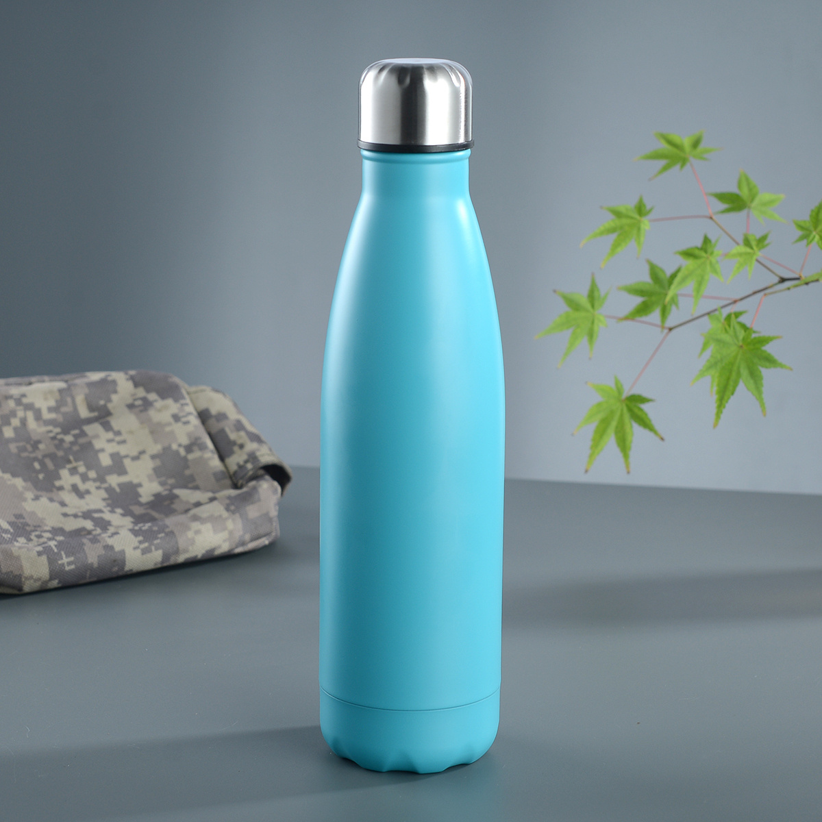 500ml Stainless Steel Vacuum Insulated Hot Cold Water Bottle Matte Thermos  Leak-Proof Double Walled Cola Shape Sports Flask