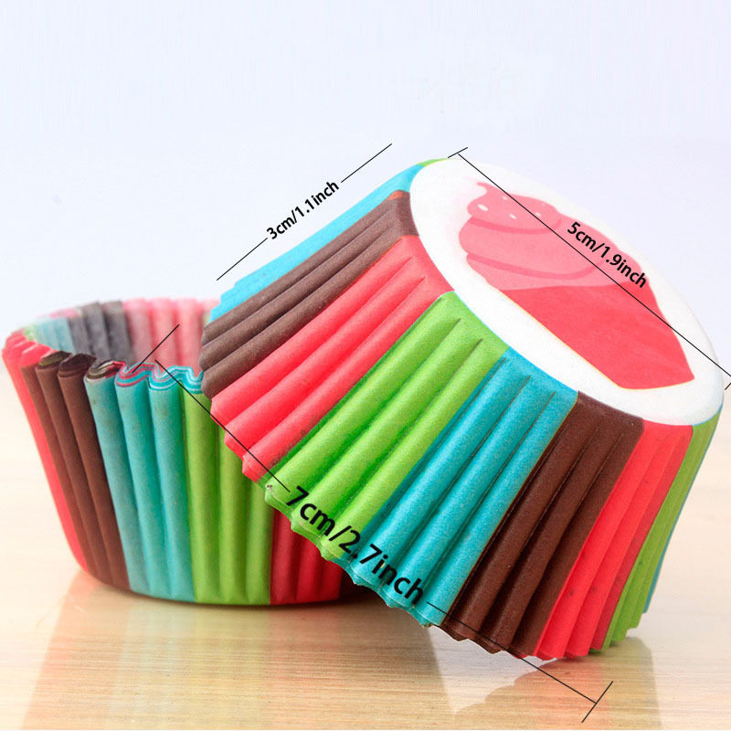 100pcs Paper Cupcake Cup Muffin Baking Cups Liners Cupcakes Case