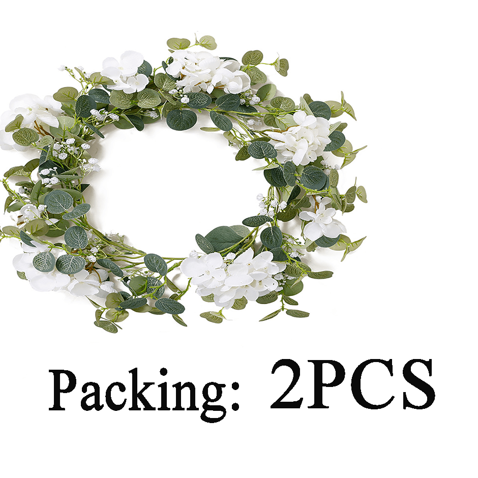 1pc 2pcs Silk Cloth Hydrangea Gypsophila Wreath Garland Hanging