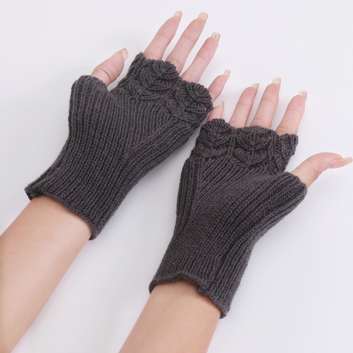 Neeba Warm Finger Cut Winter Hand Gloves