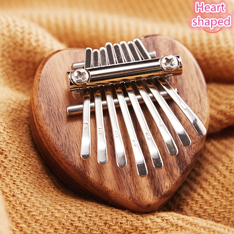 Wooden Heartshaped 8tone Mini Thumb Piano Musical Instruments Temu