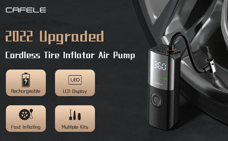 Portable Tire Inflator Air Compressor 2x Faster Inflation 150psi