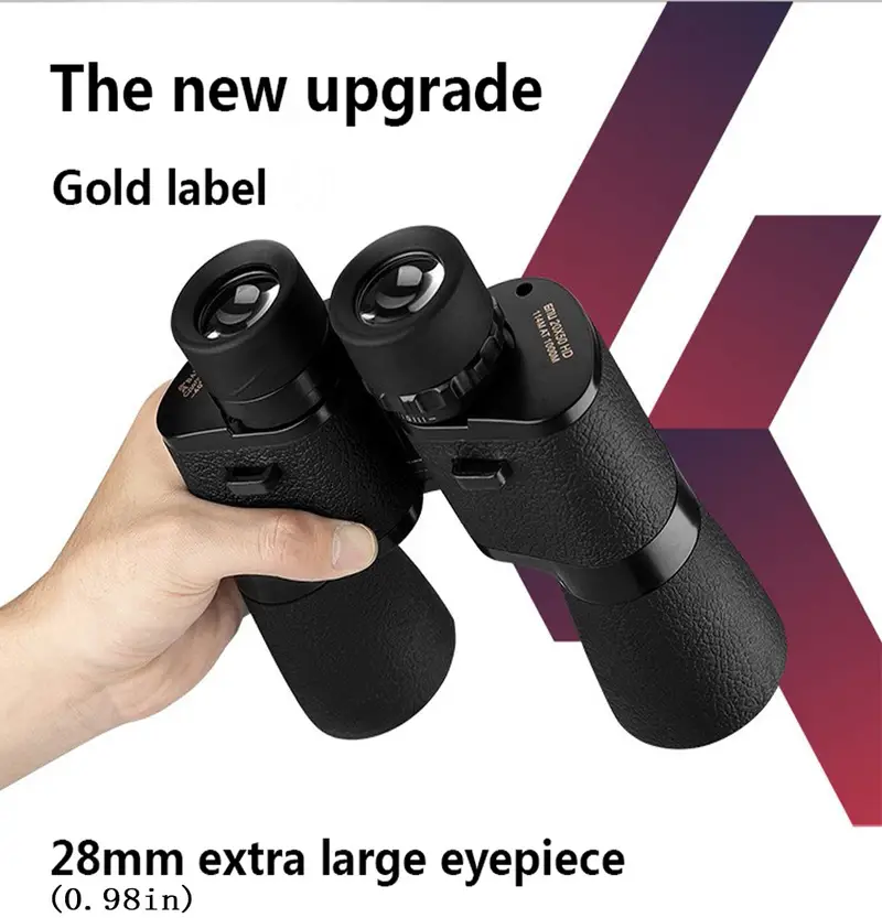 20x50 binoculars with 28mm extra large eyepiece for adult waterproof hd telescope with night vision for outdoor hunting travel bird watching details 10