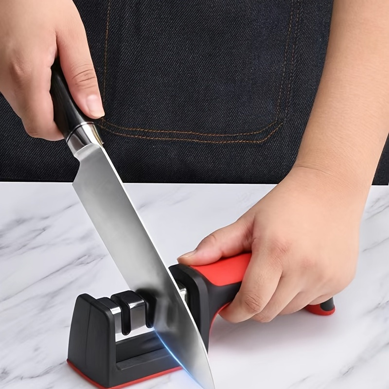 Knife Sharpener 3 stage Manual Professional Knife - Temu