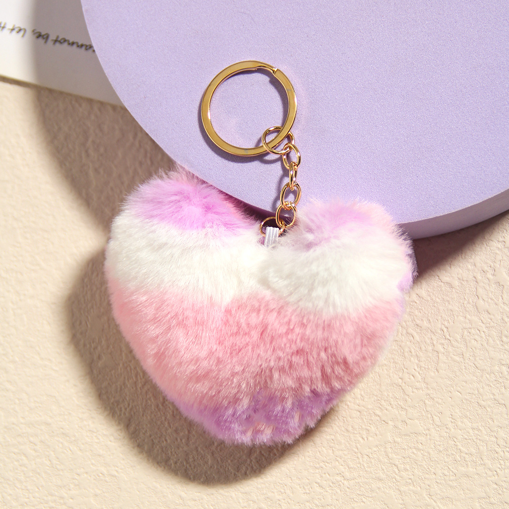 Heart Pom Pom keychain (4 Colors) – Brittany Marie Co.