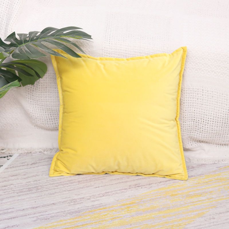 Luxury Velvet Cushion Cover Solid Color Throw Pillow Case - Temu