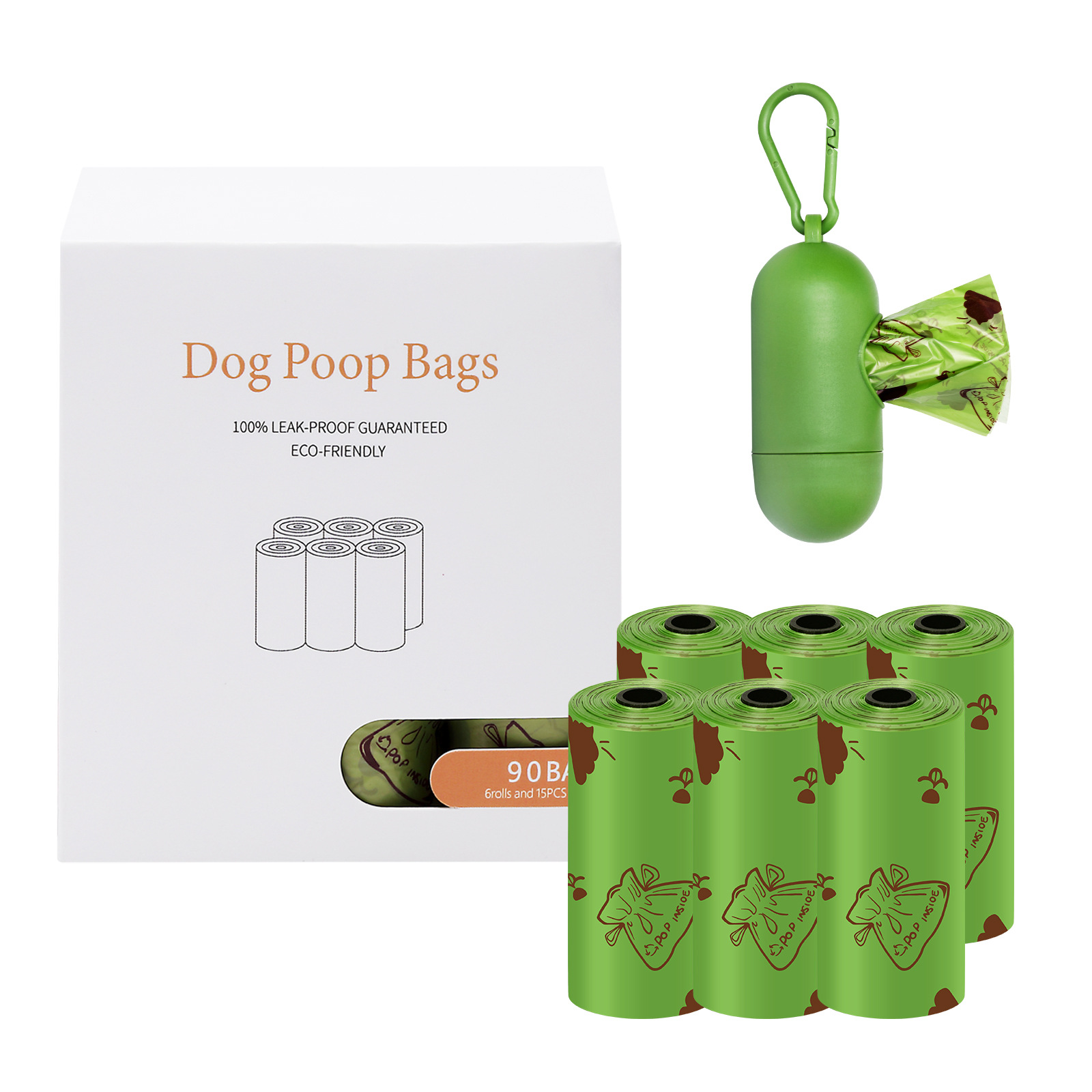 10 Rolls Of 150pcs Pet Waste Bags With Breakpoint, Portable Mini
