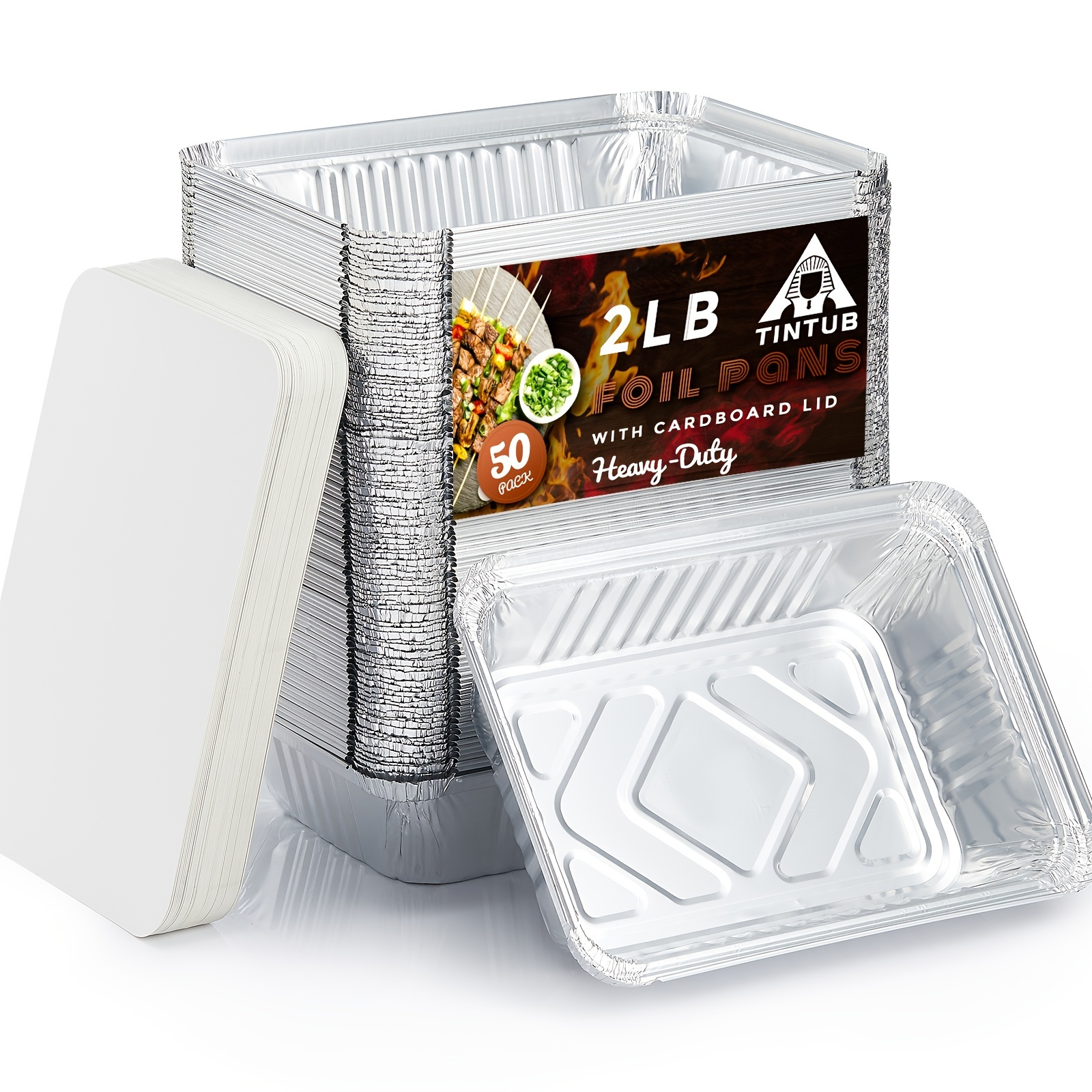 Clear Disposable Food Containers with Lids, Plastic Take Out Boxes (9x6x4  In, 50 Pack)