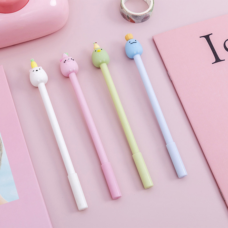 Cartoon Animal Fruit Creative Expression Gel Ink Pen Cute Kawaii Pen Black  Writing Pens Black Ink Gel Pen Party Gift Gel Ink Pens Funny School  Stationery Office Supplies - Temu