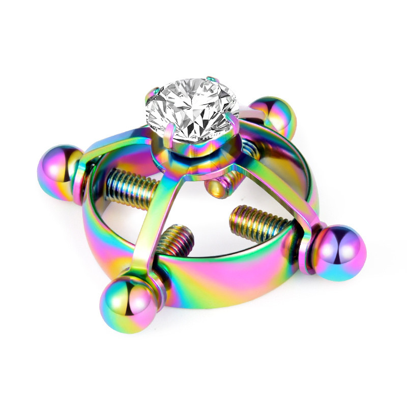 Men's Adjustable Zircon Nipple Ring