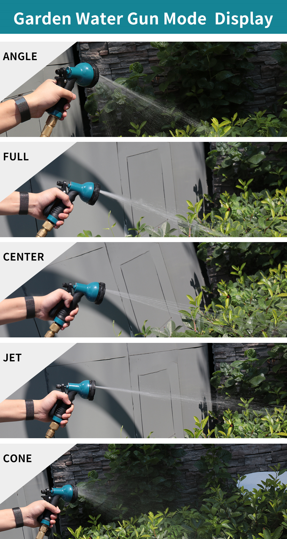 Garden Horse Nozzle Sprayer Water Gun 10 Watering Pattern Temu