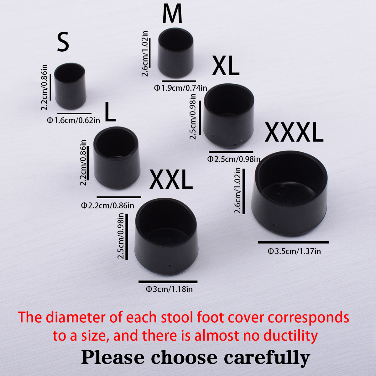 Chair Table Leg Covers Black Round Stool Foot Covers Surface Temu