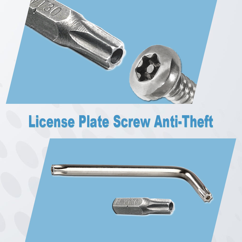 Anti Theft License Plate Screws 1 4 M6 Stainless Steel Bolts Fasteners