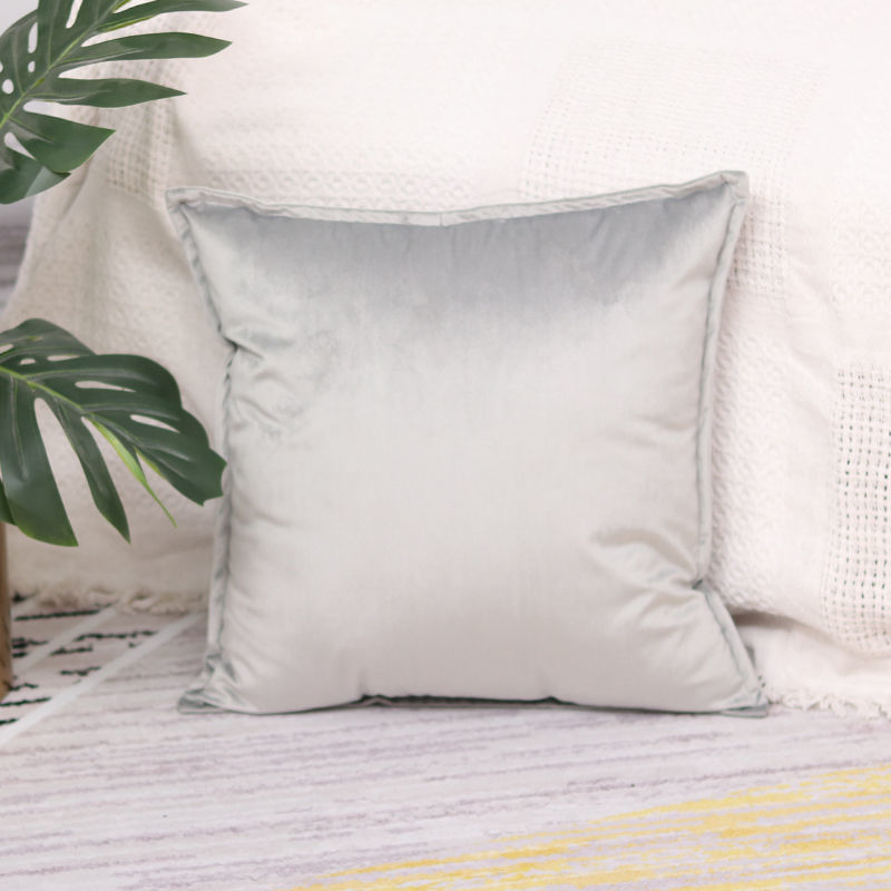 Luxury Velvet Cushion Cover Solid Color Throw Pillow Case - Temu