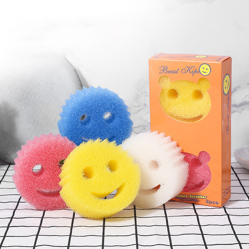 2 pc Smiley Face Sponges