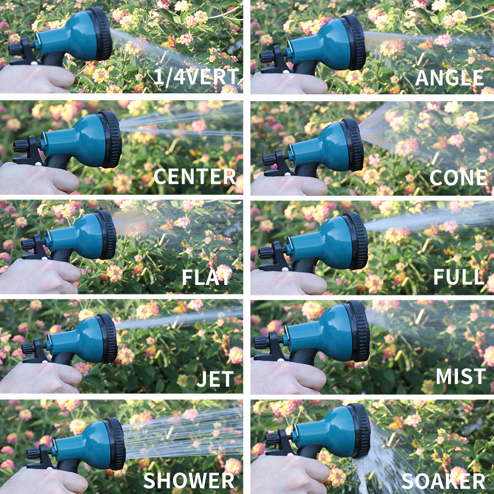 Garden Horse Nozzle Sprayer Water Gun 10 Watering Pattern Temu