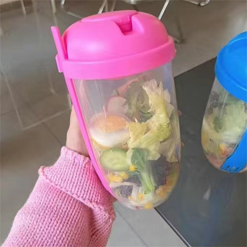 1pc Salad Cup, Portable Salad Meal Shaker Cup, Plastic Healthy Salad  Container Fork, Salad Dressing Holder, Salad Cup For Picnic Lunch  Breakfast, Kitchen Stuff, Kitchen Gadgets, Back To School Supplies  1070ml/36.2oz- Fresh