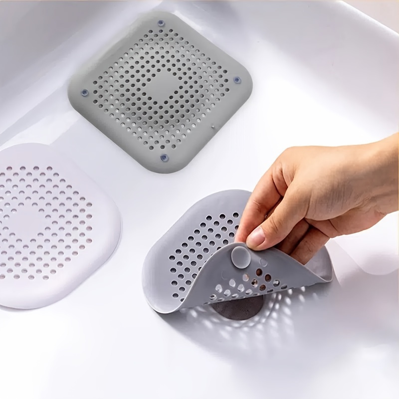 Easy-to-install And Clean Silicone Sink And Shower Drain Filter - Prevents  Clogging And Leaks - Temu