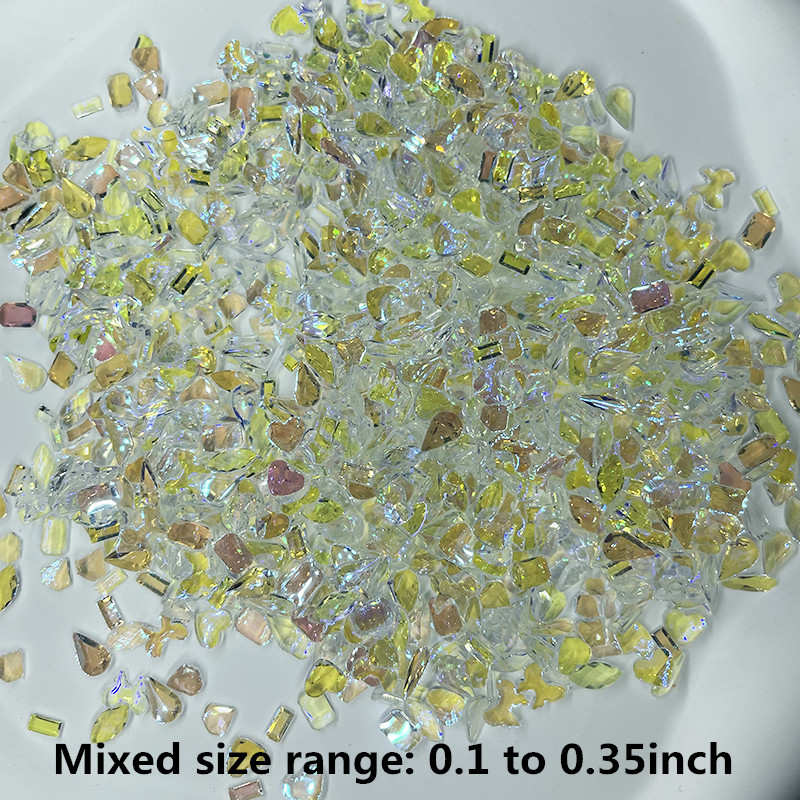 Crushed Glass Irregular Chips 200g 2-3mm Irregular Glitter