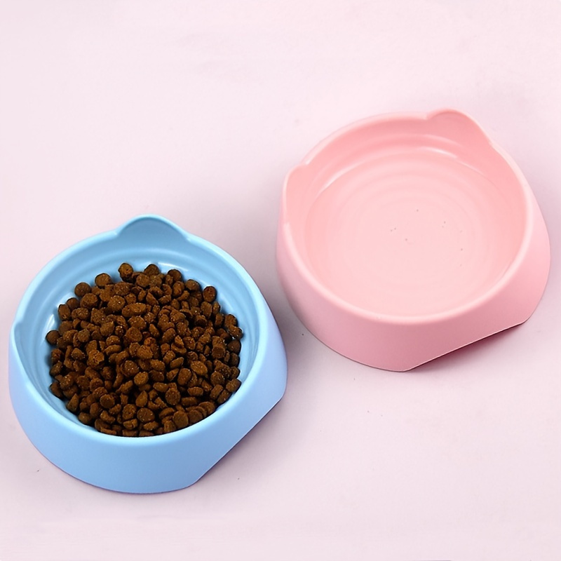 1pc Cartoon Bear Design Pet Bowl, Baby Blue Cute Silicone Pet Bowl