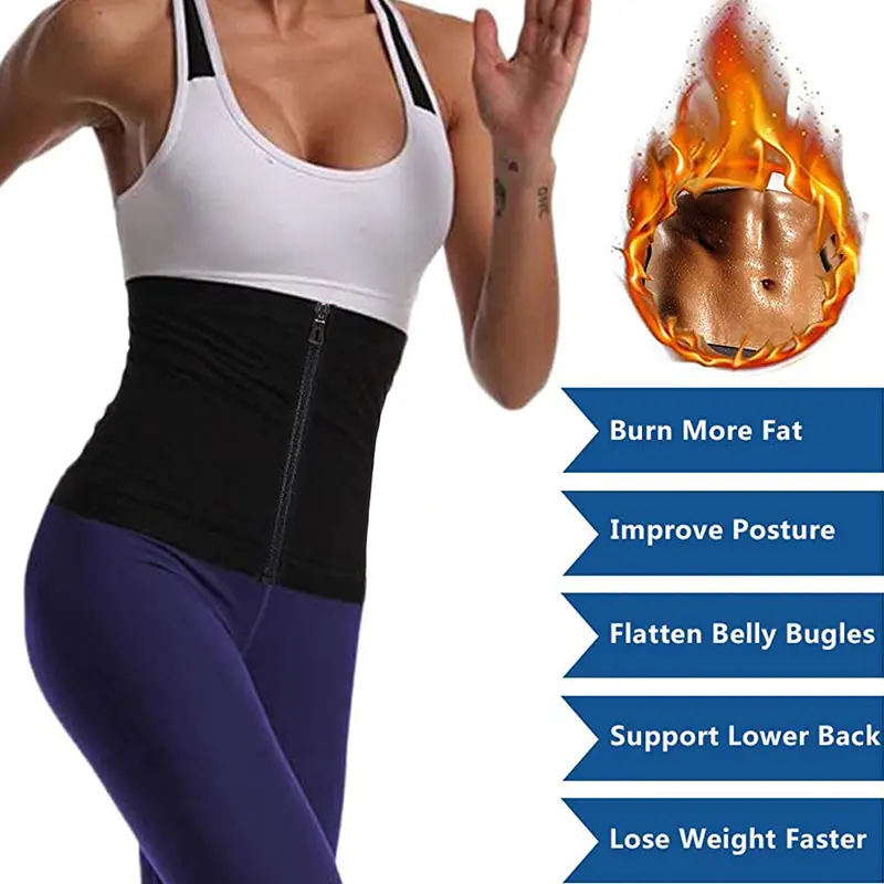 waist trainer for women shaper sauna sweat belt waist trimmer details 2