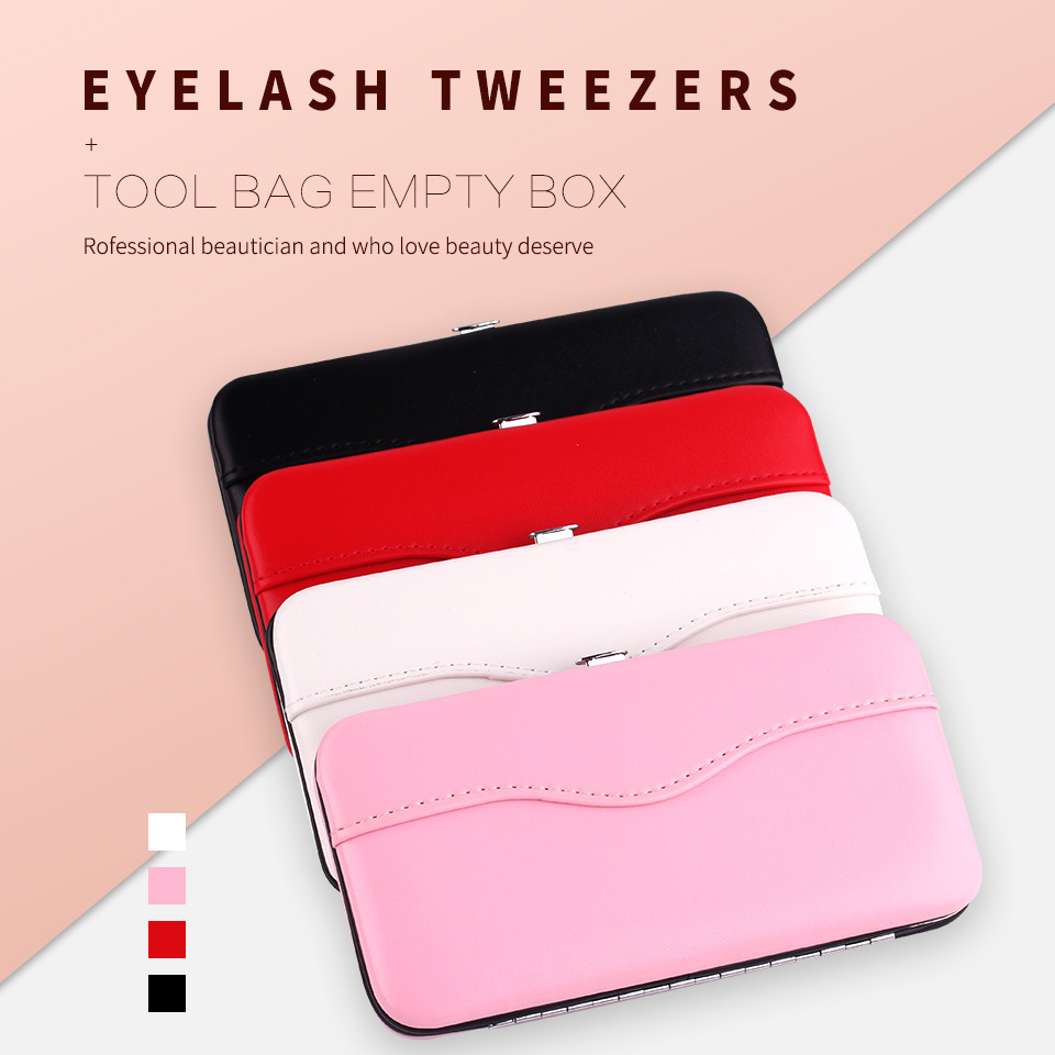 Small Tweezers Case For Eyelash Extensions Pu Leather Empty Temu