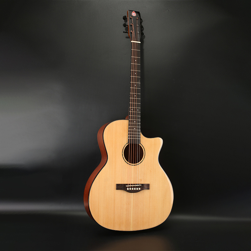 Spruce Solid Wood Acoustic Guitar Set Student Temu