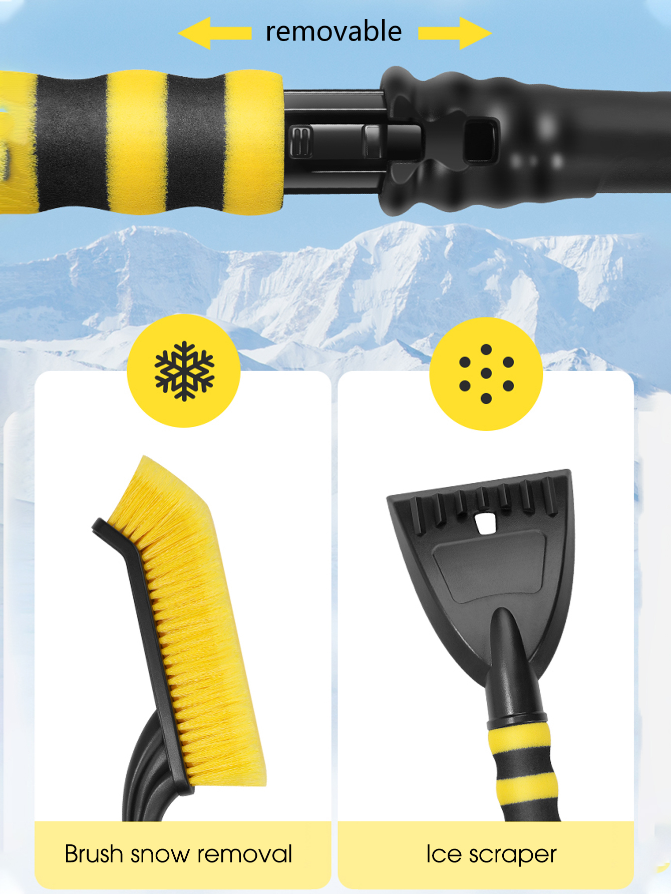 Organzy Ice Scraper, Car Defrosting and Deicing Cleaning Supplies