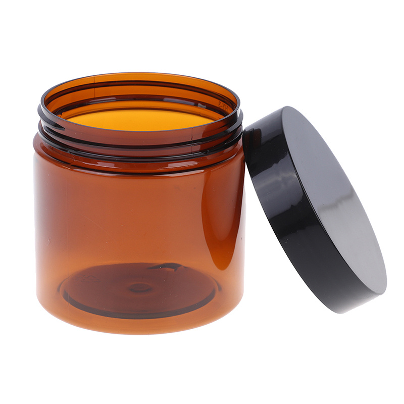4 oz Amber Glass Jar with Black Lid