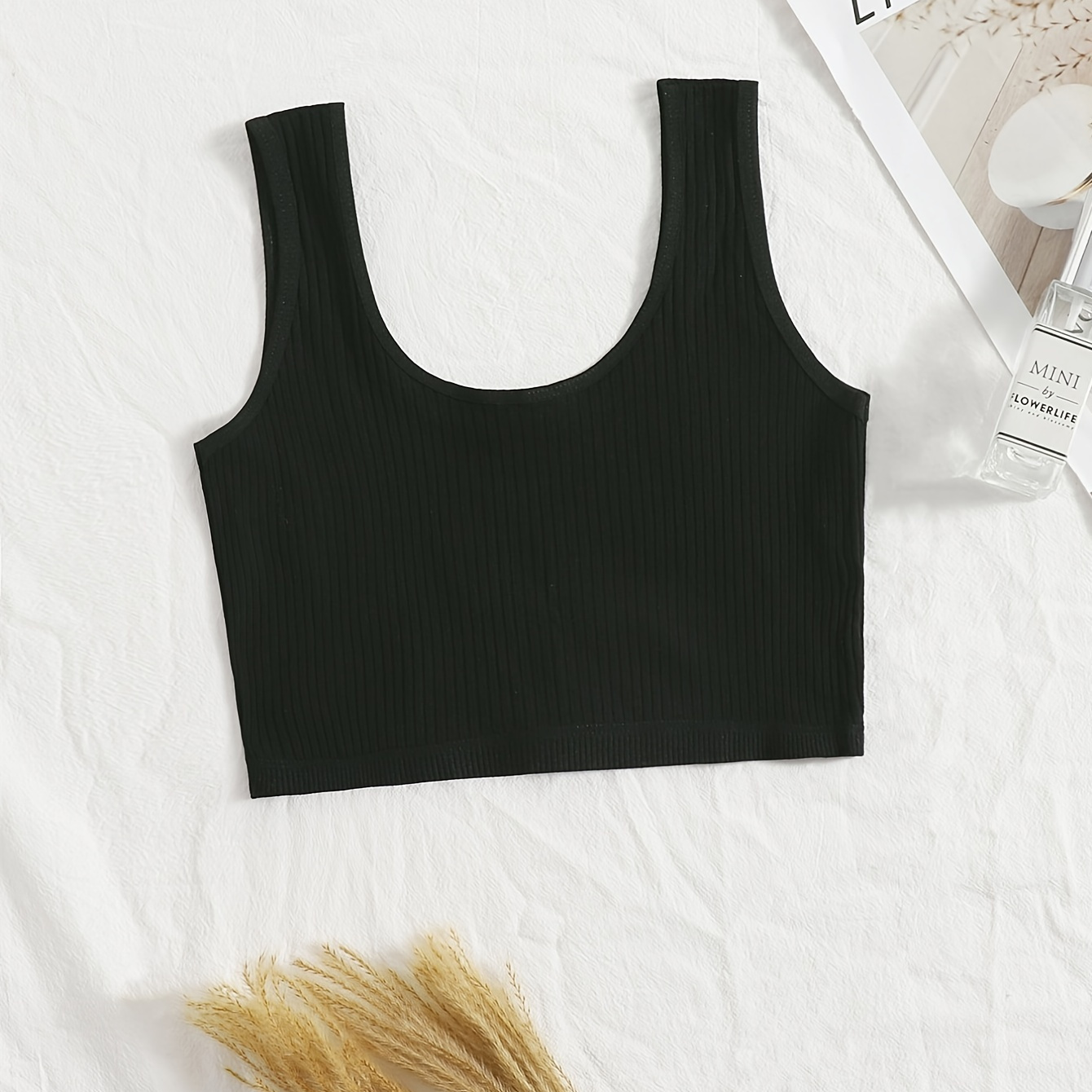 Solid Pleated Underwear, Women's Seamless Breathable Stretch Soft