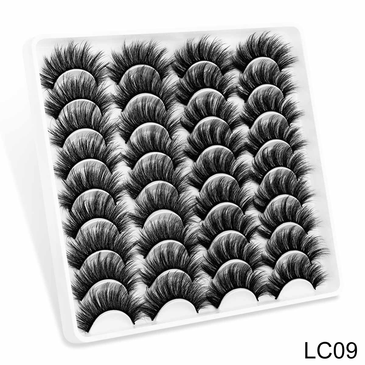18 Pairs 3D Mink Eyelashes Natural Fluffy False Eyelashes Dramatic Long Eyelash