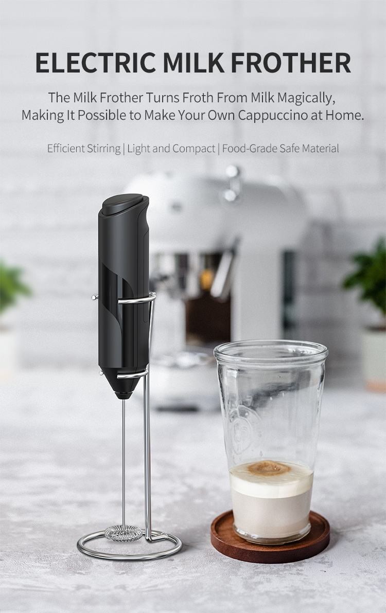  Rechargeable Milk Frother Handheld for Coffee, Electric Stirrer  with Wall Mounted Stand, Whisk Drink Mixer Wand, Milk Foamer for Matcha  Latte: Home & Kitchen