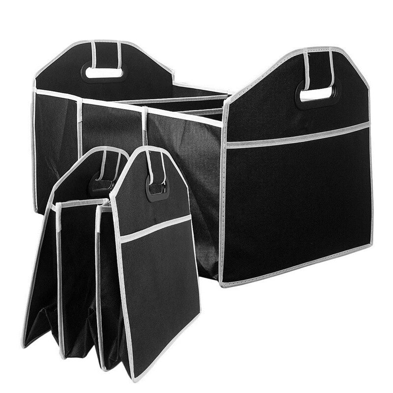 NIKAVI Car Boot Organizer, Auto Car Trunk Tidy Bag, Collapsible Storage  Box, Fold-able Multi-use Tools (Black)