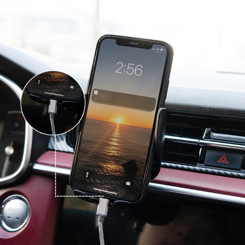 Soporte móvil por gravedad para rejilla ventilacion del coche color Negro -  Soportes y montaje para teléfonos móviles - Los mejores precios