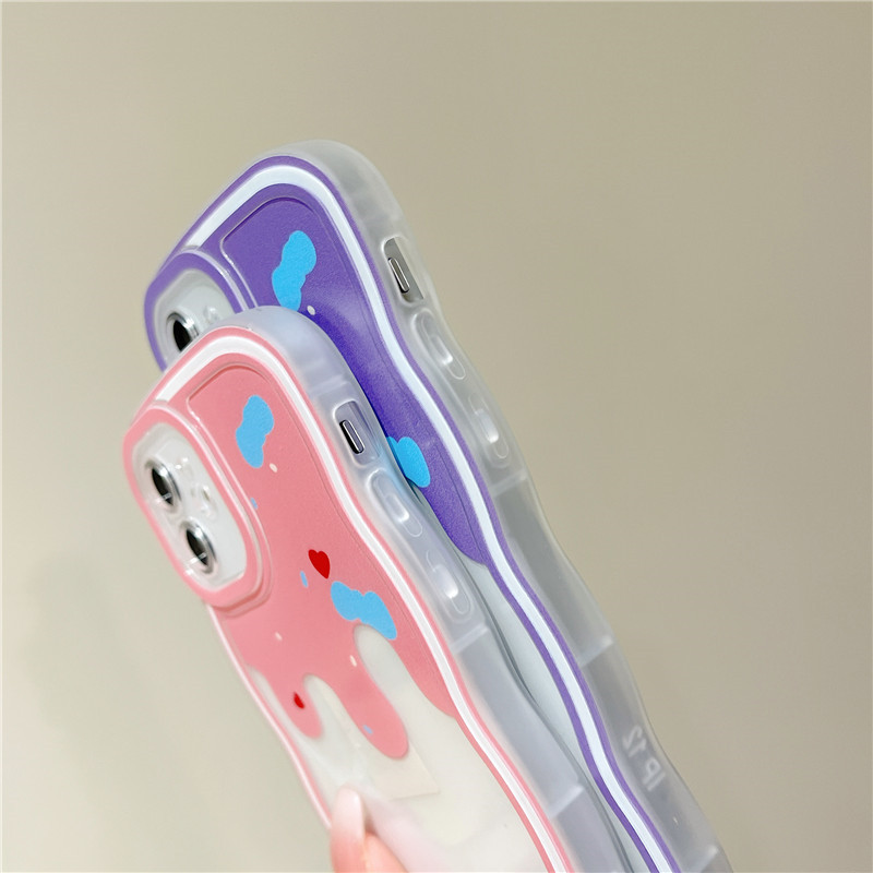 Para iPhone 13 funda de teléfono rosa helado + carcasa de choque (449  helado rosa con correa) brillar Electrónica