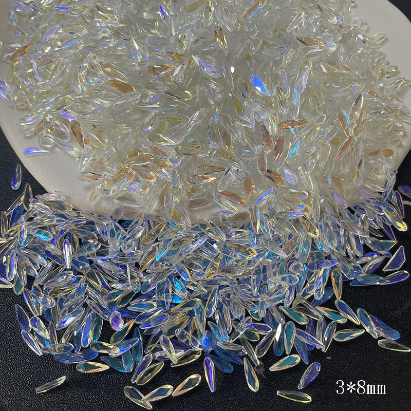 Irregular Crushed Glass Chips For Nail Decor Colorful - Temu