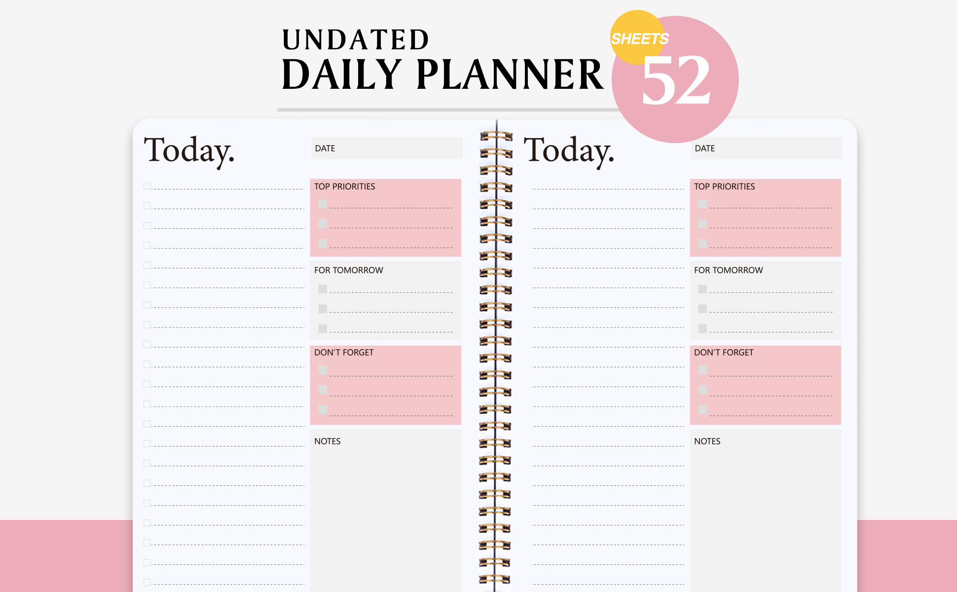 To Do List: Carnet de listes - planning des tâches et notes quotidiennes -  100 pages format 15.24 x 22.86 cm
