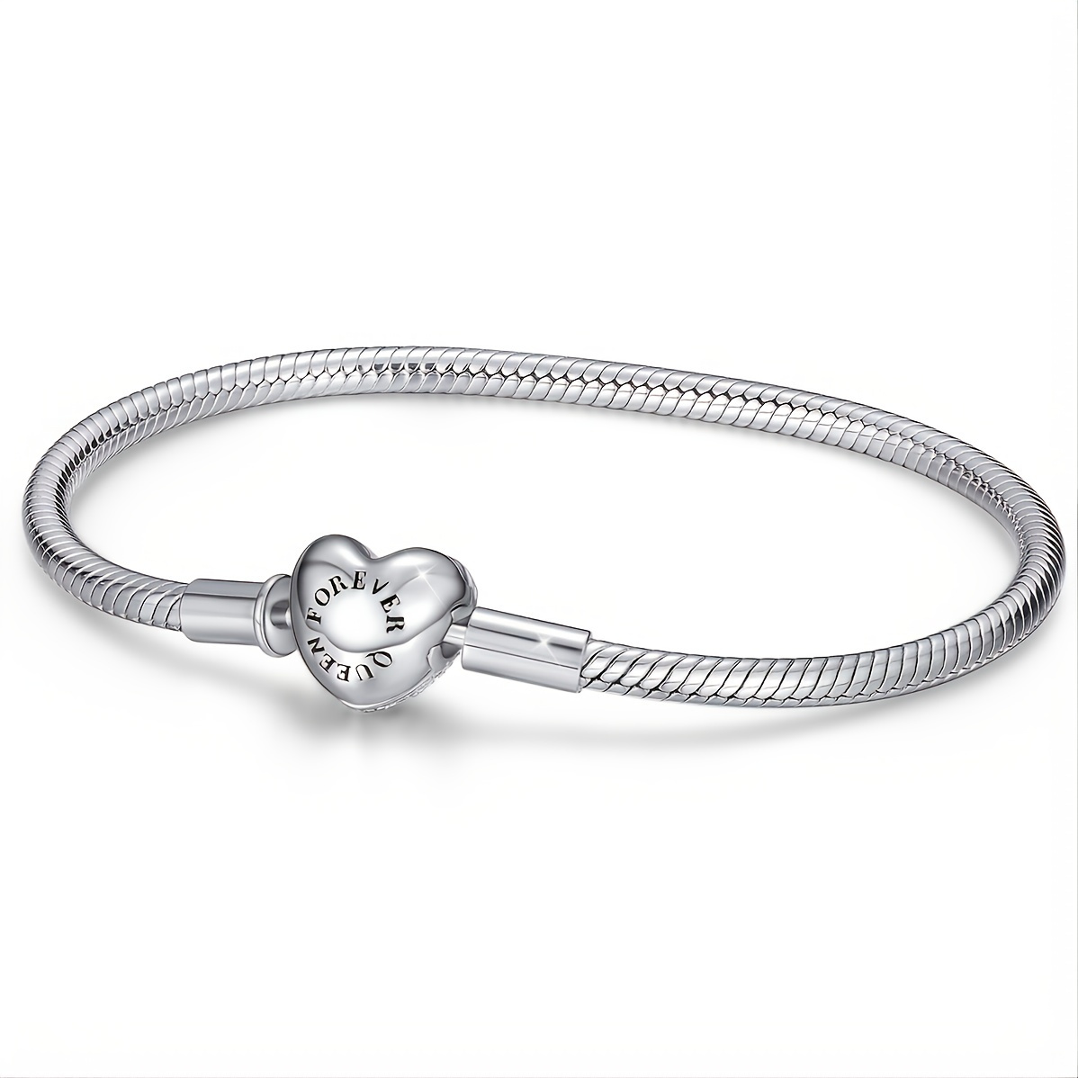 Women Bracelets 925 Sterling Silver Heart CZ Diamond Snake Chain Bracelet  Fit Pandora Charm Beads Fine Jewelry Gift With Original Box From  Silver925factory, $17.37