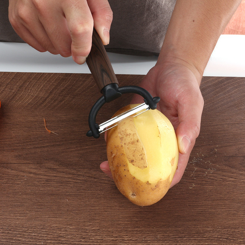 1pc Stainless Steel Multifunctional Kitchen Peeler, Potato Peeling