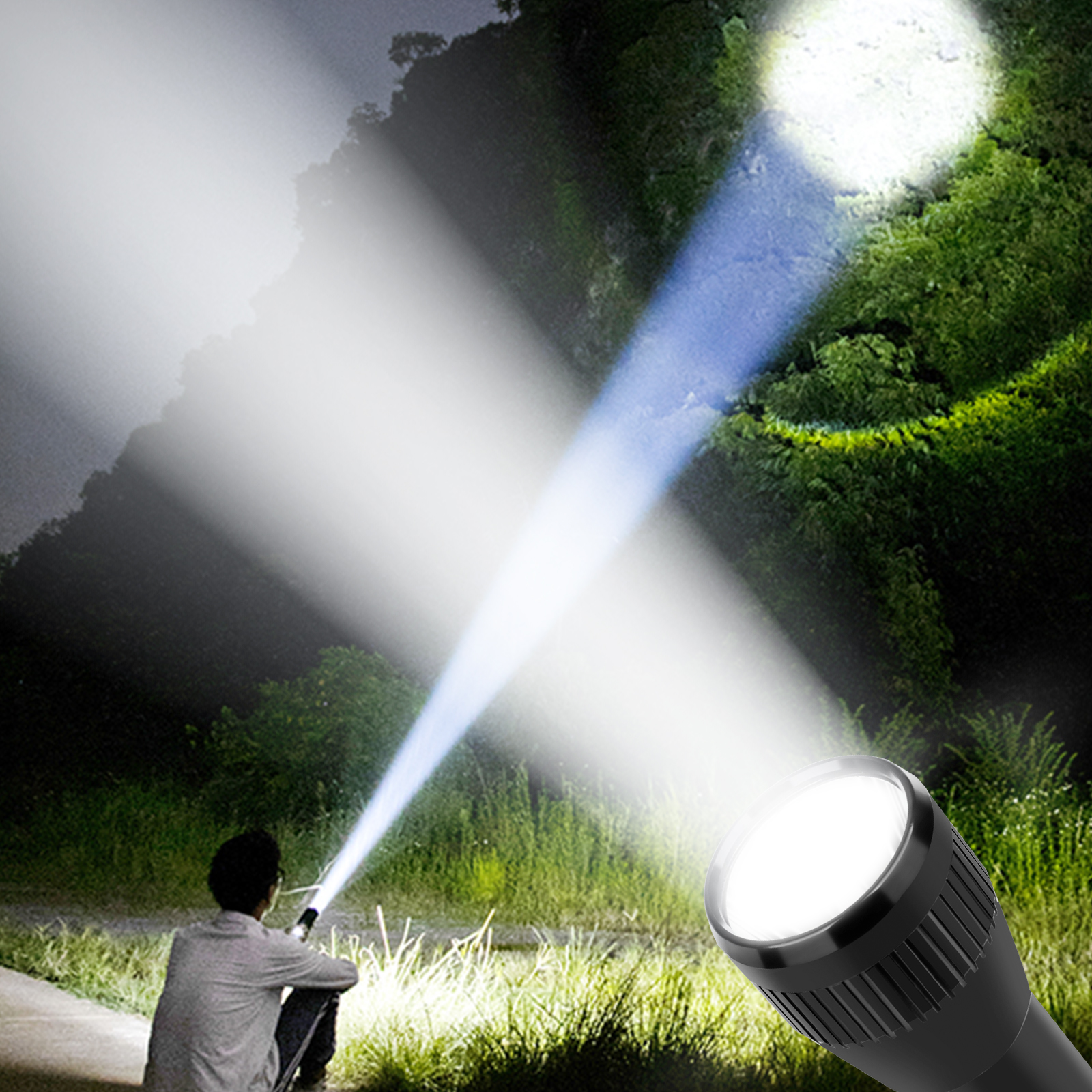 D Cell Battery Powered Led Torch Flashlight For Emergency - Temu