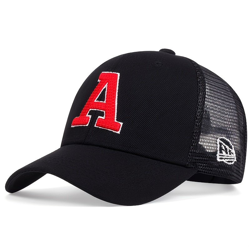 

1pc Casquette de baseball pour homme avec lettre "A" pour bloquer le soleil, choix idéal pour les cadeaux